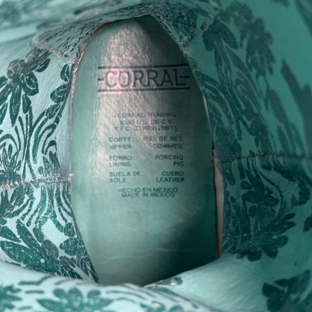 Corral Cowboy Boots Womens 6.5 Black Studded Leather Western Snip Toe Cowgirl - Picture 13 of 13